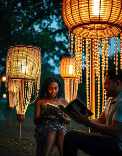 Outdoor hanging lanterns with warm lights for Diwali celebration ambiance | Elegant Outdoor Hanging Lanterns for Diwali Decor 2024 | Diwali Outdoor Decorations | Decorations Guru