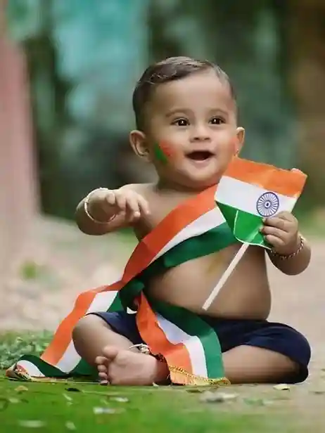 Independence Day Baby with Flag