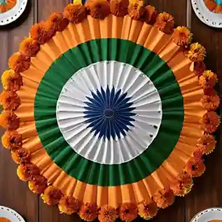 Tricolor Wall Hanging Rosette Decoration